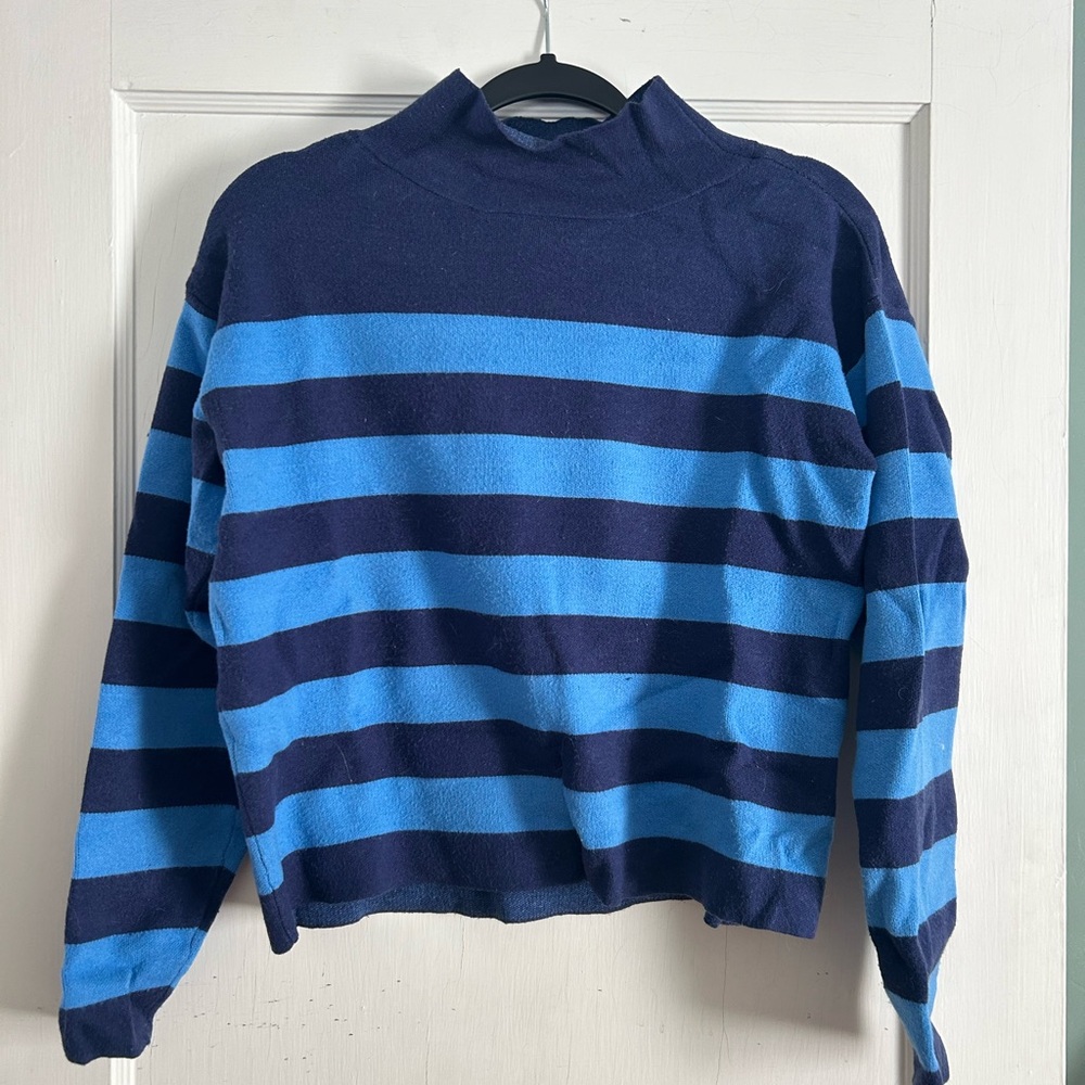 Anthropologie Navy Knit Sweater
